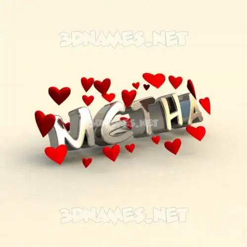 metha in In Love style - 3D name wallpaper metha in In Love style - 3D name wallpaper
