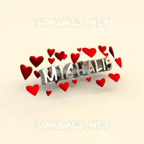 michalis in In Love style - 3D name wallpaper michalis in In Love style - 3D name wallpaper