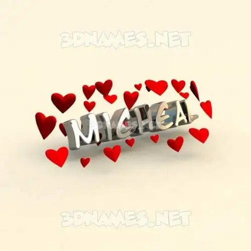 micheal in In Love style - 3D name wallpaper micheal in In Love style - 3D name wallpaper