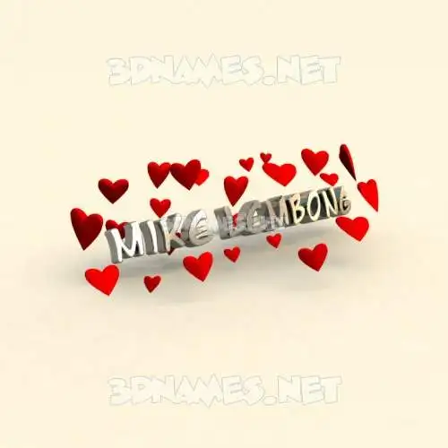 mike lembong in In Love style - 3D name wallpaper mike lembong in In Love style - 3D name wallpaper
