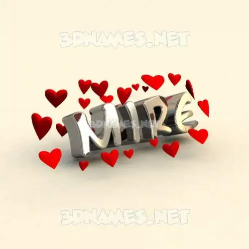 mire in In Love style - 3D name wallpaper mire in In Love style - 3D name wallpaper