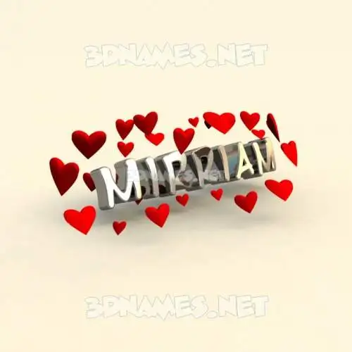 mirriam in In Love style - 3D name wallpaper