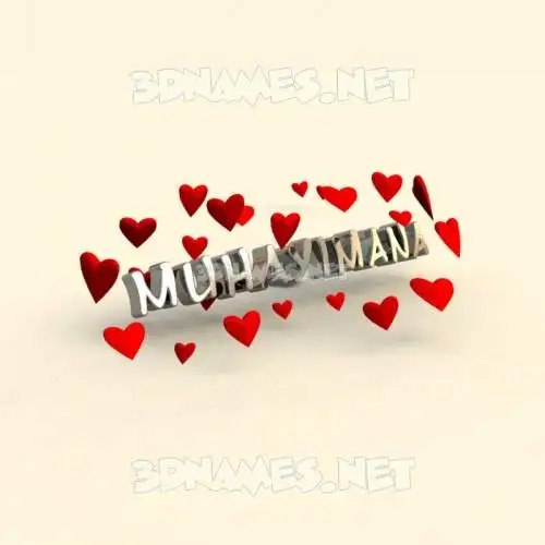 muhayimana in In Love style - 3D name wallpaper muhayimana in In Love style - 3D name wallpaper