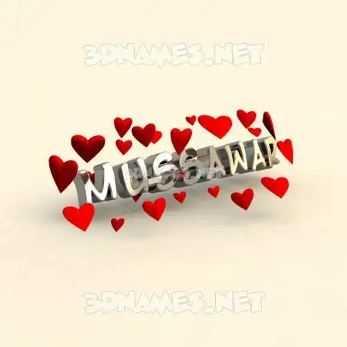 mussawar in In Love style - 3D name wallpaper mussawar in In Love style - 3D name wallpaper
