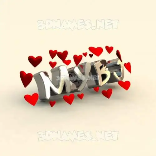 mybj in In Love style - 3D name wallpaper mybj in In Love style - 3D name wallpaper