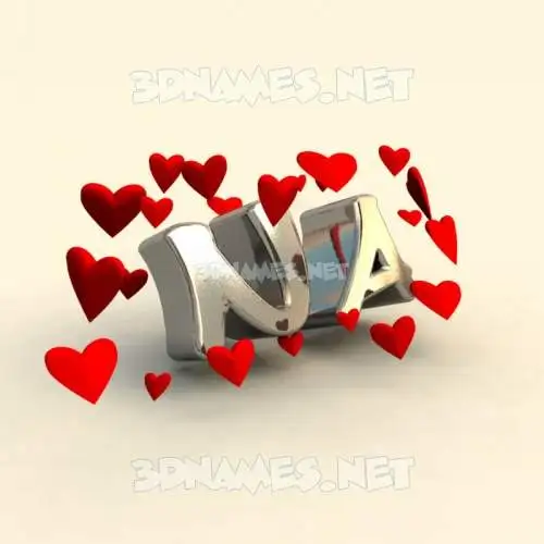 na in In Love style - 3D name wallpaper na in In Love style - 3D name wallpaper