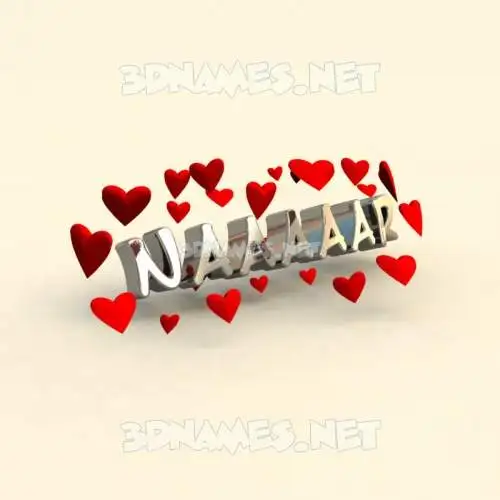naaaaar in In Love style - 3D name wallpaper