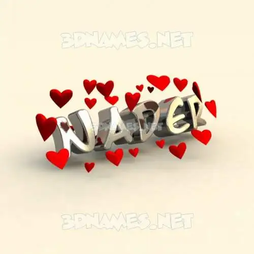 nader in In Love style - 3D name wallpaper nader in In Love style - 3D name wallpaper