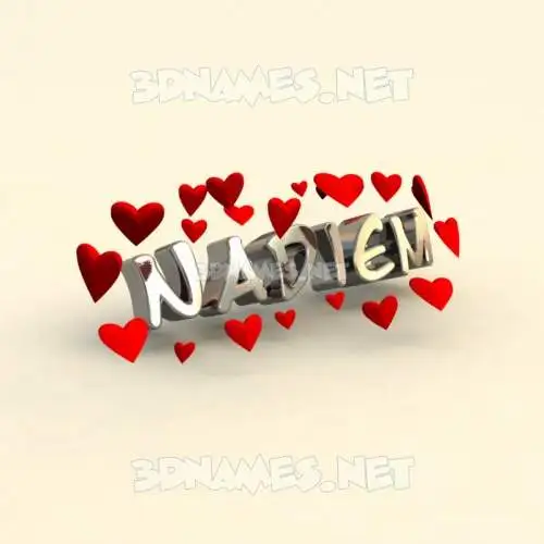 nadiem in In Love style - 3D name wallpaper nadiem in In Love style - 3D name wallpaper