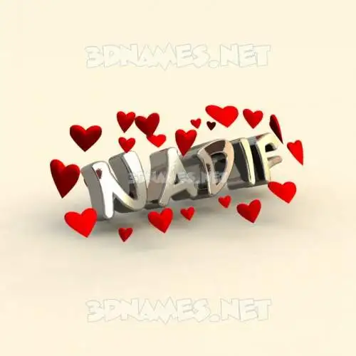 nadif in In Love style - 3D name wallpaper