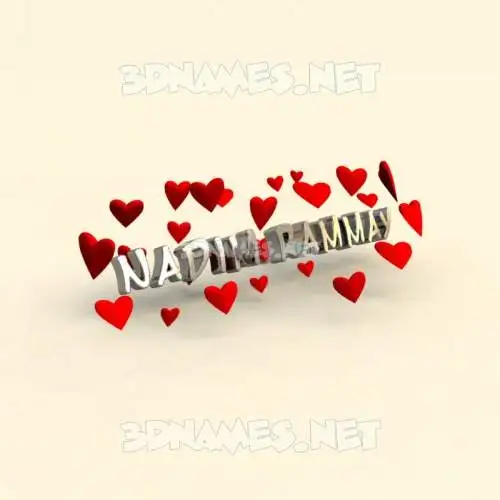 nadim rammay in In Love style - 3D name wallpaper nadim rammay in In Love style - 3D name wallpaper