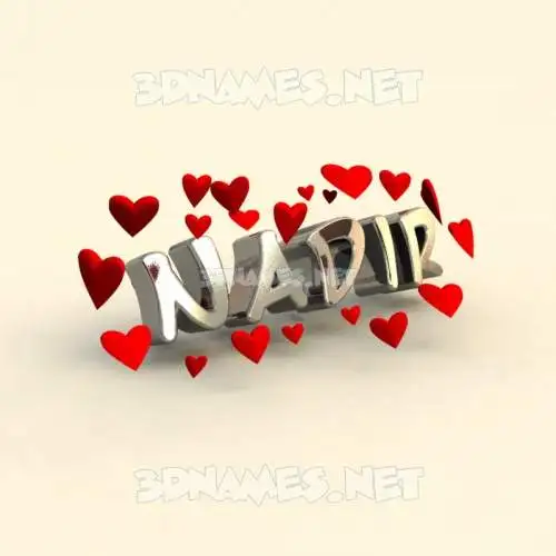 nadir in In Love style - 3D name wallpaper nadir in In Love style - 3D name wallpaper