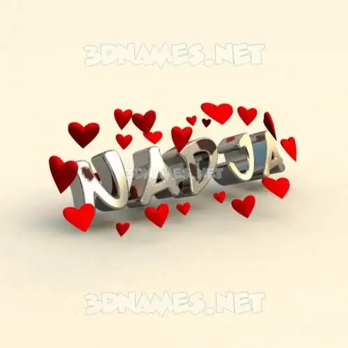 nadja in In Love style - 3D name wallpaper nadja in In Love style - 3D name wallpaper