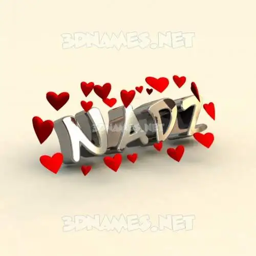 nadz in In Love style - 3D name wallpaper nadz in In Love style - 3D name wallpaper
