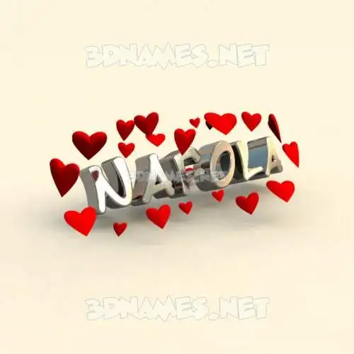 nafola in In Love style - 3D name wallpaper