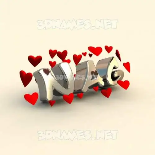 nag in In Love style - 3D name wallpaper nag in In Love style - 3D name wallpaper