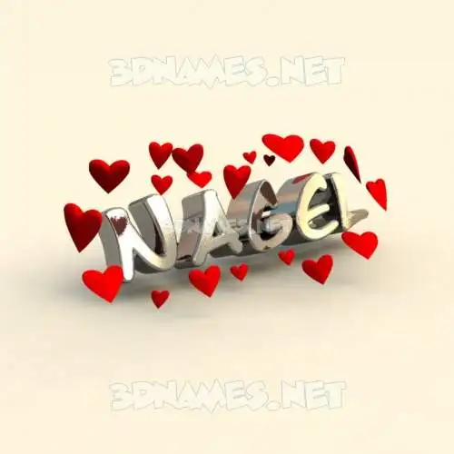 nagel in In Love style - 3D name wallpaper