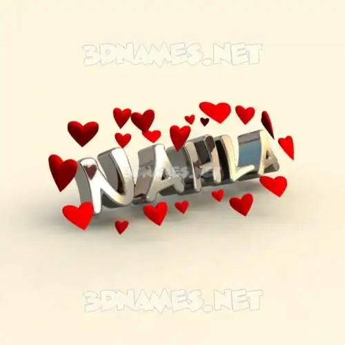 nahla in In Love style - 3D name wallpaper nahla in In Love style - 3D name wallpaper