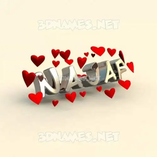 najaf in In Love style - 3D name wallpaper najaf in In Love style - 3D name wallpaper