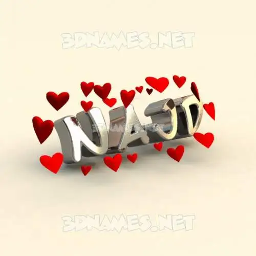 najd in In Love style - 3D name wallpaper najd in In Love style - 3D name wallpaper