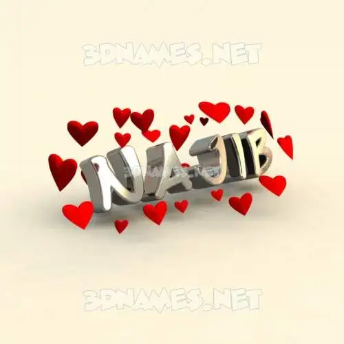 najib in In Love style - 3D name wallpaper najib in In Love style - 3D name wallpaper