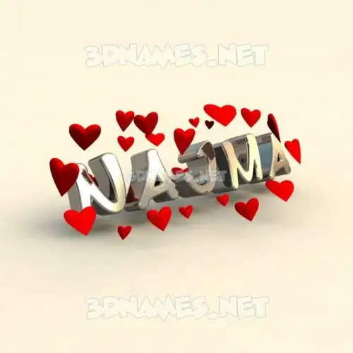 najma in In Love style - 3D name wallpaper najma in In Love style - 3D name wallpaper