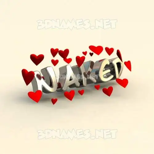 naked in In Love style - 3D name wallpaper naked in In Love style - 3D name wallpaper