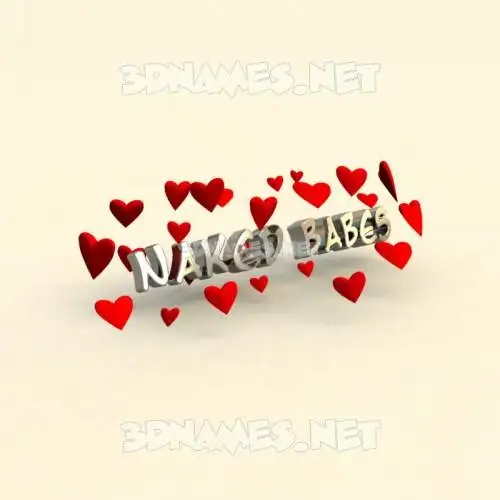 naked babes in In Love style - 3D name wallpaper naked babes in In Love style - 3D name wallpaper
