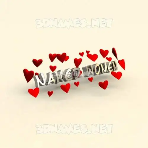 naked women in In Love style - 3D name wallpaper naked women in In Love style - 3D name wallpaper