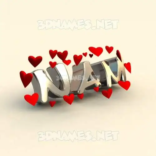 nam in In Love style - 3D name wallpaper nam in In Love style - 3D name wallpaper