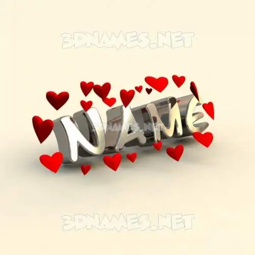 name in In Love style - 3D name wallpaper