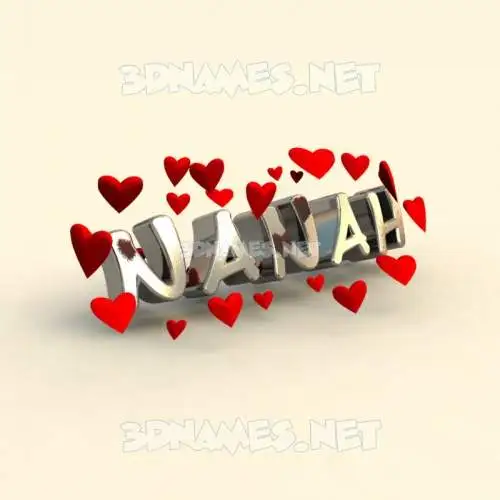 nanah in In Love style - 3D name wallpaper