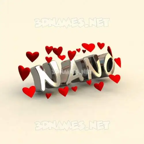 nano in In Love style - 3D name wallpaper nano in In Love style - 3D name wallpaper
