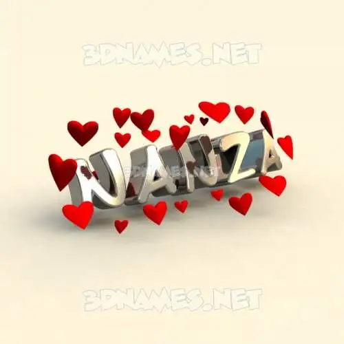 nanza in In Love style - 3D name wallpaper