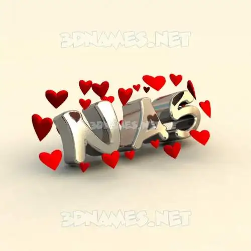 nas in In Love style - 3D name wallpaper nas in In Love style - 3D name wallpaper