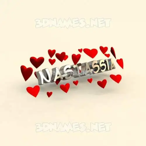 nastassia in In Love style - 3D name wallpaper