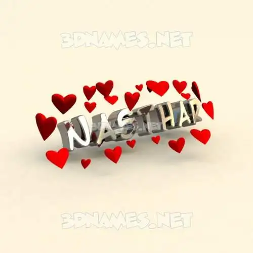 nasthar in In Love style - 3D name wallpaper