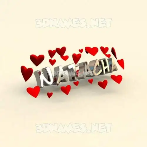 natacha in In Love style - 3D name wallpaper natacha in In Love style - 3D name wallpaper