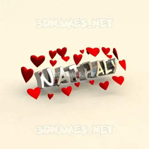 nathaly in In Love style - 3D name wallpaper