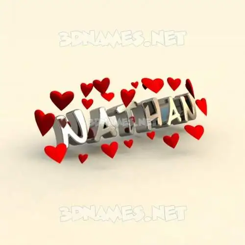 nathan in In Love style - 3D name wallpaper nathan in In Love style - 3D name wallpaper