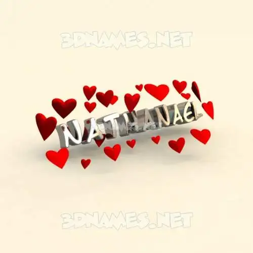 nathanael in In Love style - 3D name wallpaper nathanael in In Love style - 3D name wallpaper