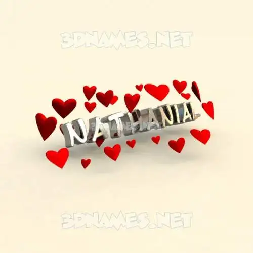 nathanial in In Love style - 3D name wallpaper nathanial in In Love style - 3D name wallpaper