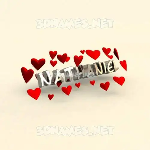 nathaniel in In Love style - 3D name wallpaper nathaniel in In Love style - 3D name wallpaper
