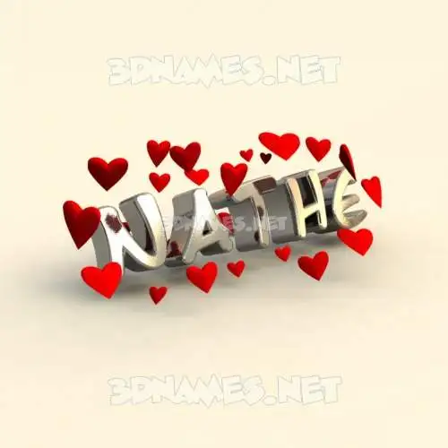 nathe in In Love style - 3D name wallpaper nathe in In Love style - 3D name wallpaper