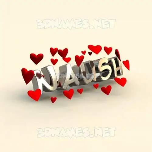 naush in In Love style - 3D name wallpaper naush in In Love style - 3D name wallpaper