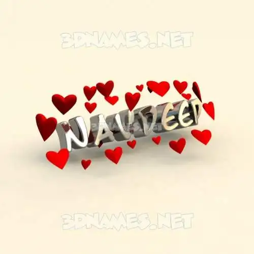 navdeep in In Love style - 3D name wallpaper