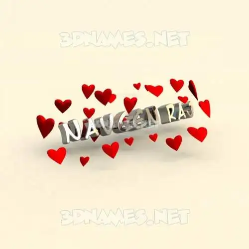 naveen raj in In Love style - 3D name wallpaper