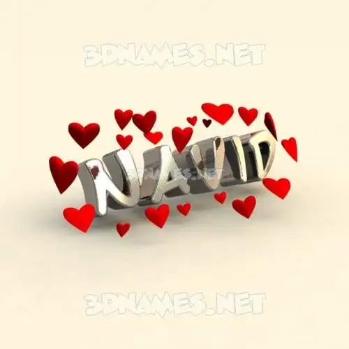 navid in In Love style - 3D name wallpaper
