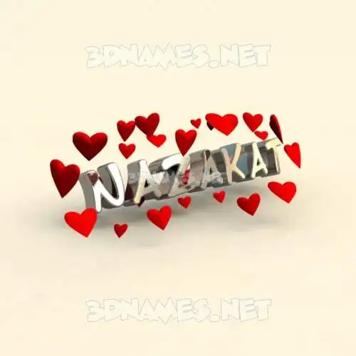 nazakat in In Love style - 3D name wallpaper nazakat in In Love style - 3D name wallpaper
