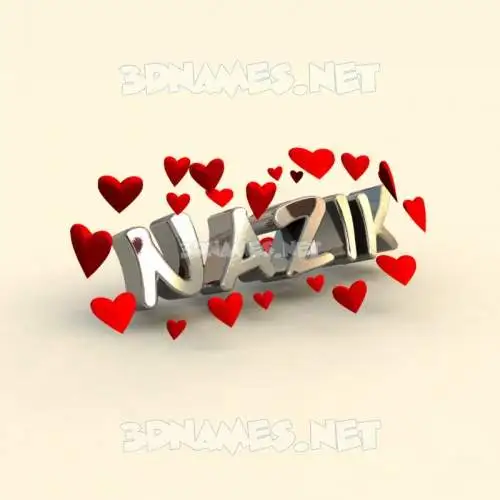 nazik in In Love style - 3D name wallpaper nazik in In Love style - 3D name wallpaper